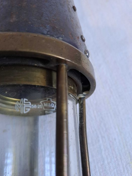 lampa miner bronz foarte veche