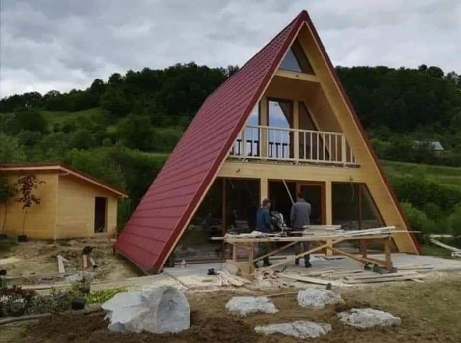 Construim cabane din lemn tip A