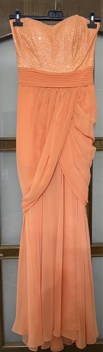 Rochie de seara lunga portocalie