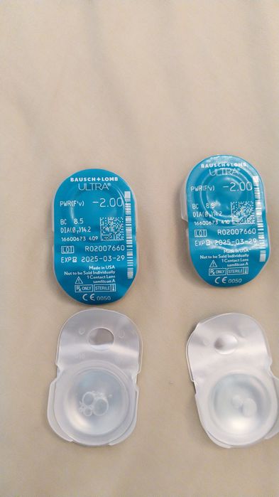 Lentile de contact Bausch & Lomb Ultra dioptrii -2, 4 bucăți