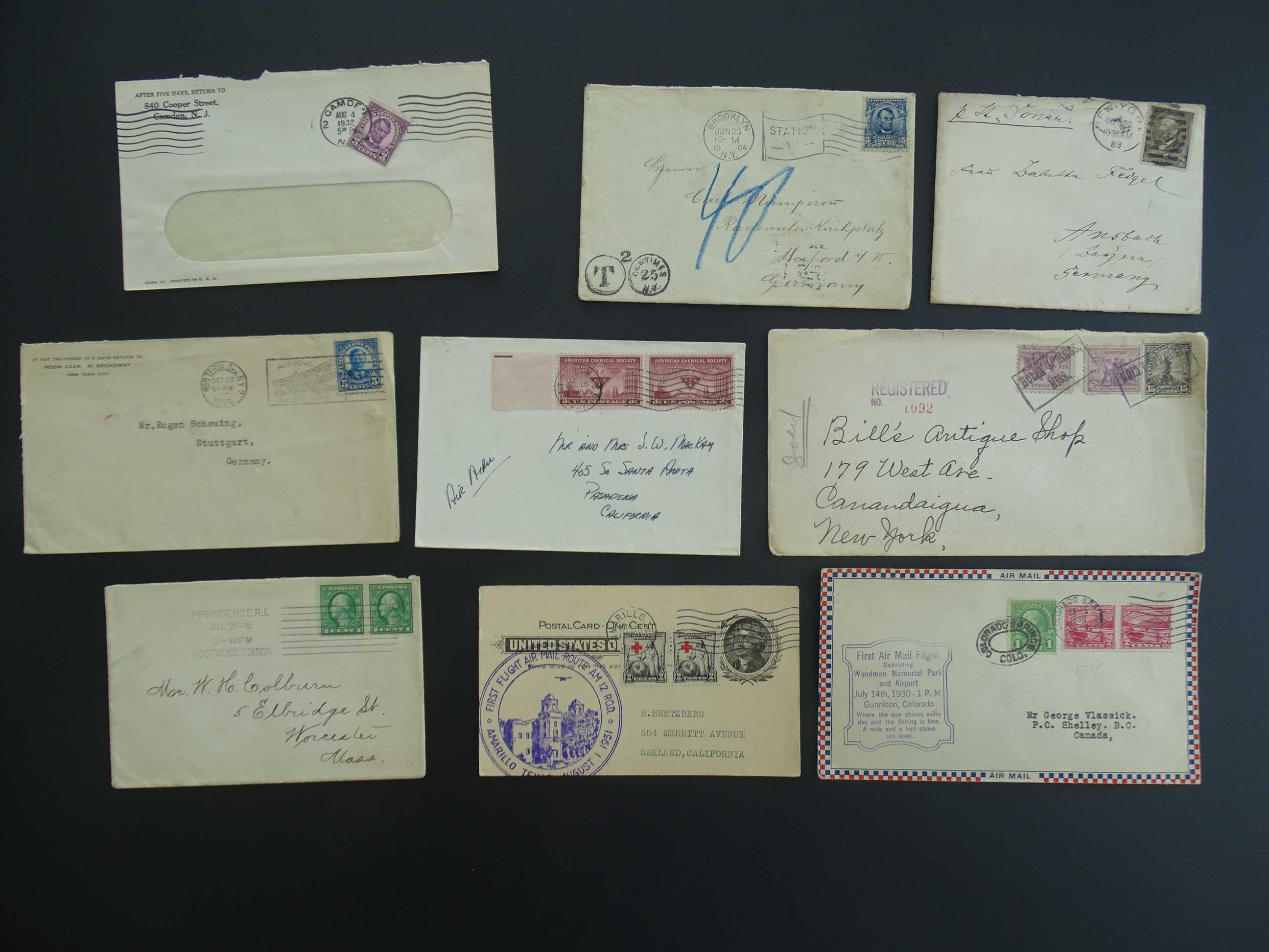 USA/SUA 1900-1945 , 50 plicuri circulate (Lot 4005)
