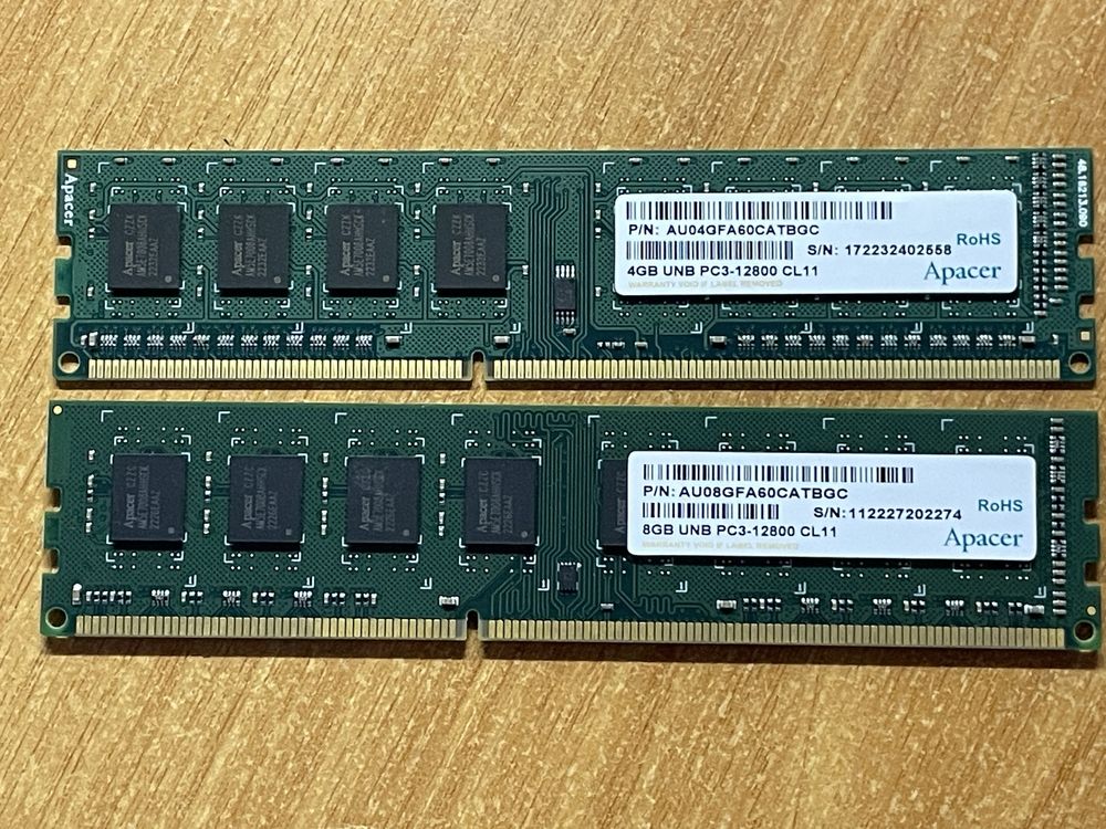 Оперативная память Apacer 4/8 gb ddr3 1600 mhz