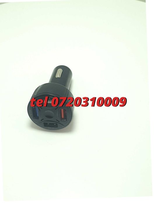 Incarcator Masina Auto 4 Porturi Bricheta Usb Qc Incarcare Rapida