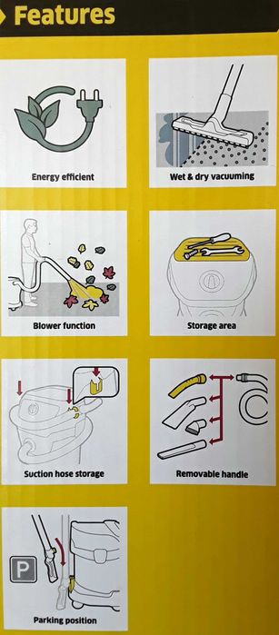 Aspirator multifunctional umed - uscat KARCHER KWD3S NOU - 395 Lei