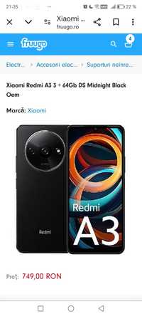 De vănzare redmi a3 128gb