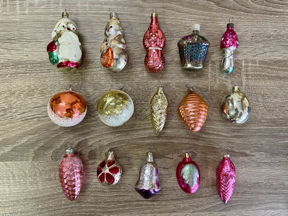 Винтидж съветски коледни играчки за елха