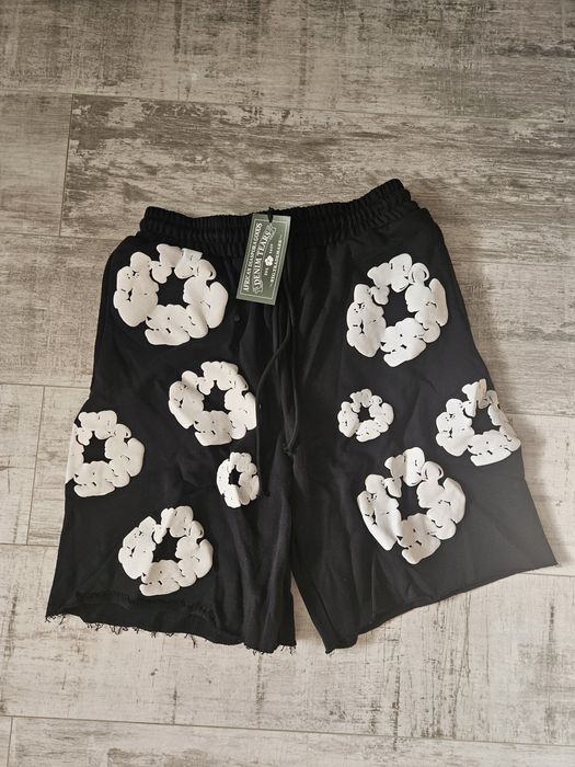 Pantaloni scurti denim tears