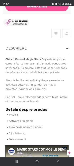 Carusel copii jucărie