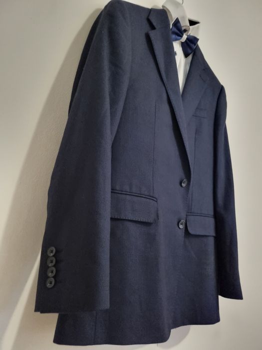 Sacou bleumarin – mărimea 40R – 100% lână  Stare impecabilă