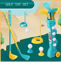 Комплект стикове за голф, С количка и топчета