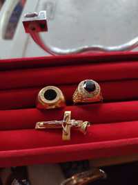 Златни пръстени - 14 карата- Златен кръст
