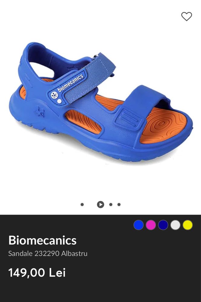 Sandale plaja / piscina Biomecanics, 28 EU, interior 18 cm - NOI