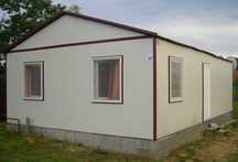 Casa modulara si garaje auto din structura metalica si panou sandwich