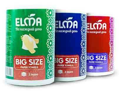 Бумажное полотенце Elma Big Size, 3-слойное, 1 штука