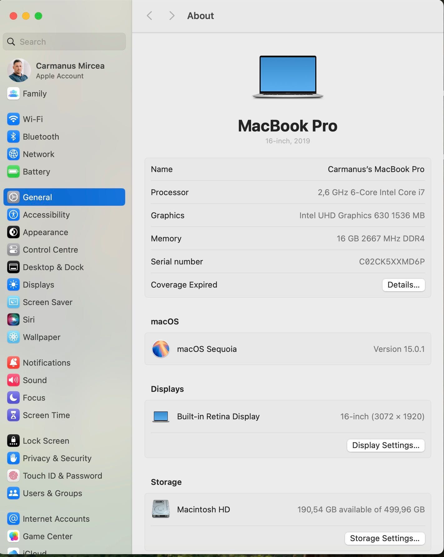 Apple Macbook Pro 16”