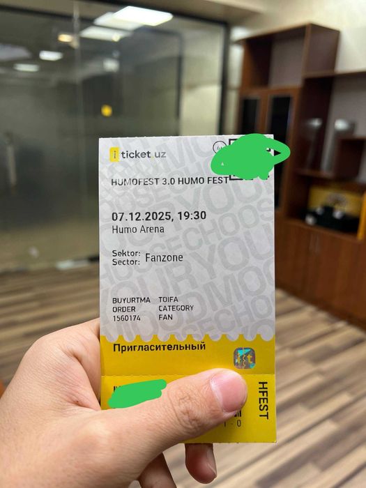 Bilet humo fest 7-dekabr