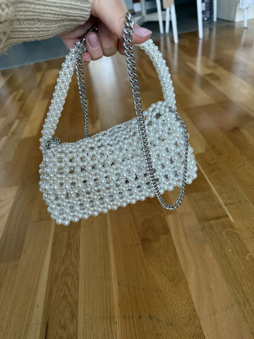 Geanta pentru cununie sau ocazie speciala, eleganta, alba ,mica