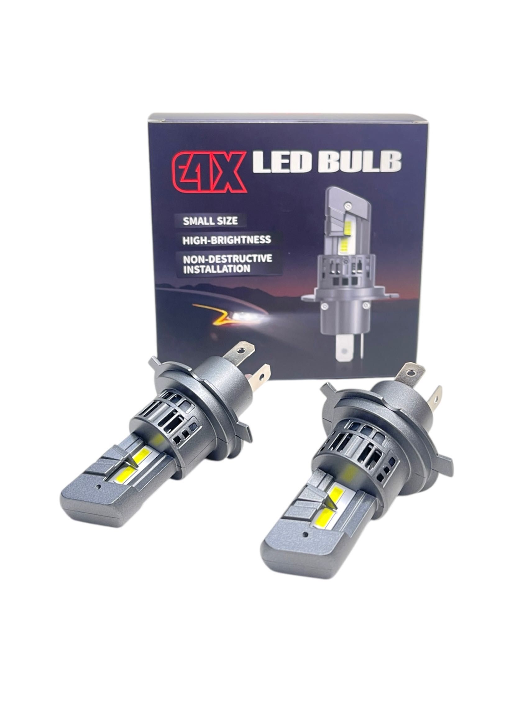 200W Лед Диодни крушки H4 12V +300% Светлина Крушки за Директен Монтаж