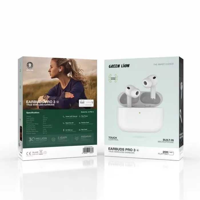Green Lion Earbuds 3 Pro — Беспроводные Наушники. Есть доставка