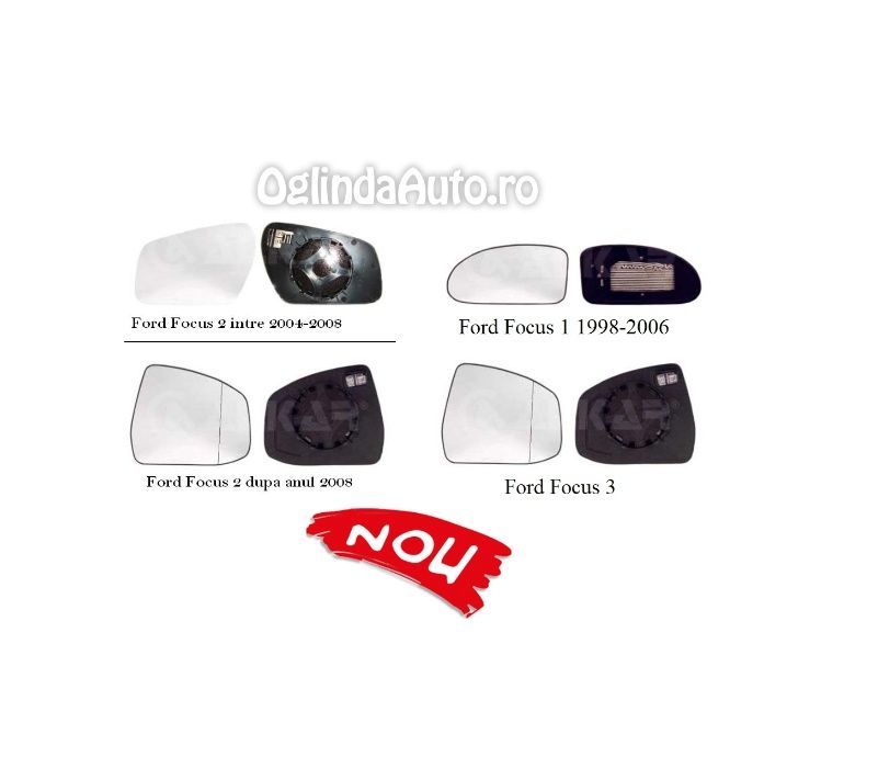 Oglinda FORD FOCUS 1 2 3 geam sticla oglinzi stanga dreapta MONTAJ GRA