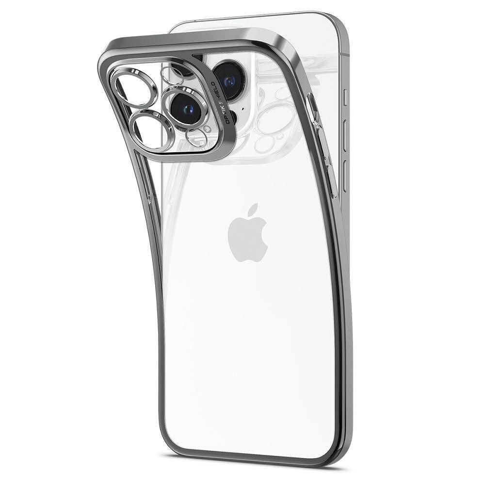 Кейс spigen optic crystal за iphone 14 pro chrome grey