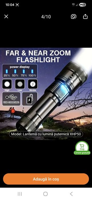 Lanterna led puternică, nouă