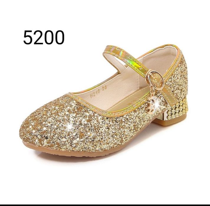 Туфли золотистый 35  серебристый 36