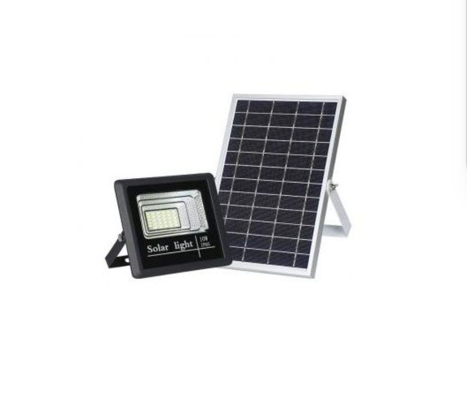 Proiector LED 10W cu panou solar și telecomanda