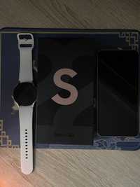 Продам Samsung Galaxy S22 (розовый), Galaxy Watch 4 (белый)