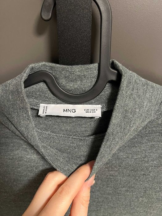 Зелена блуза с дълъг ръкав, S номер, Манго