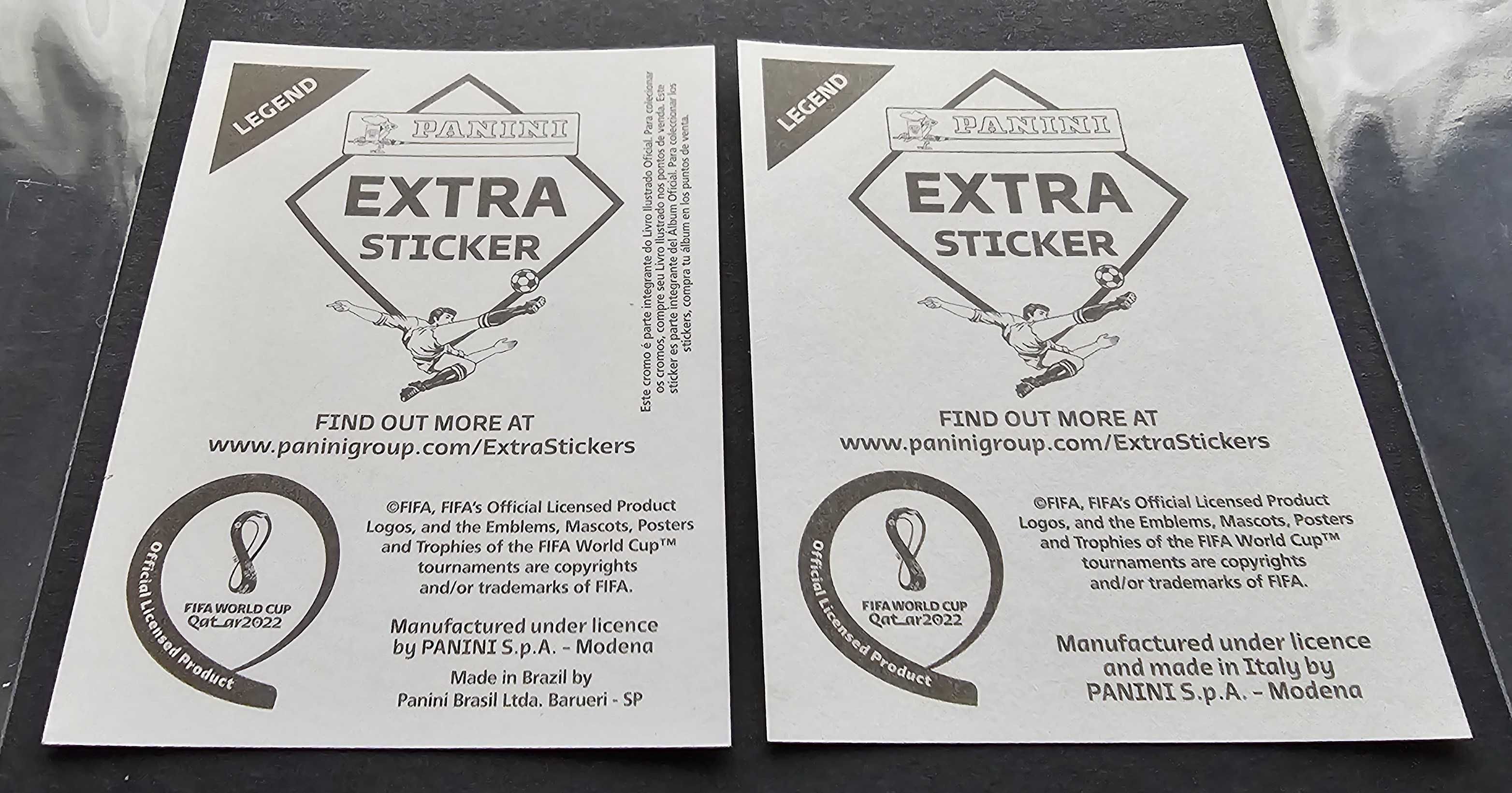 2 extra stickere Panini FIFA World Cup Qatar 2022 Silver