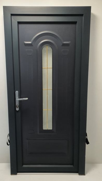 Usa de termopan lemn+aluminium exterior de calitate premium