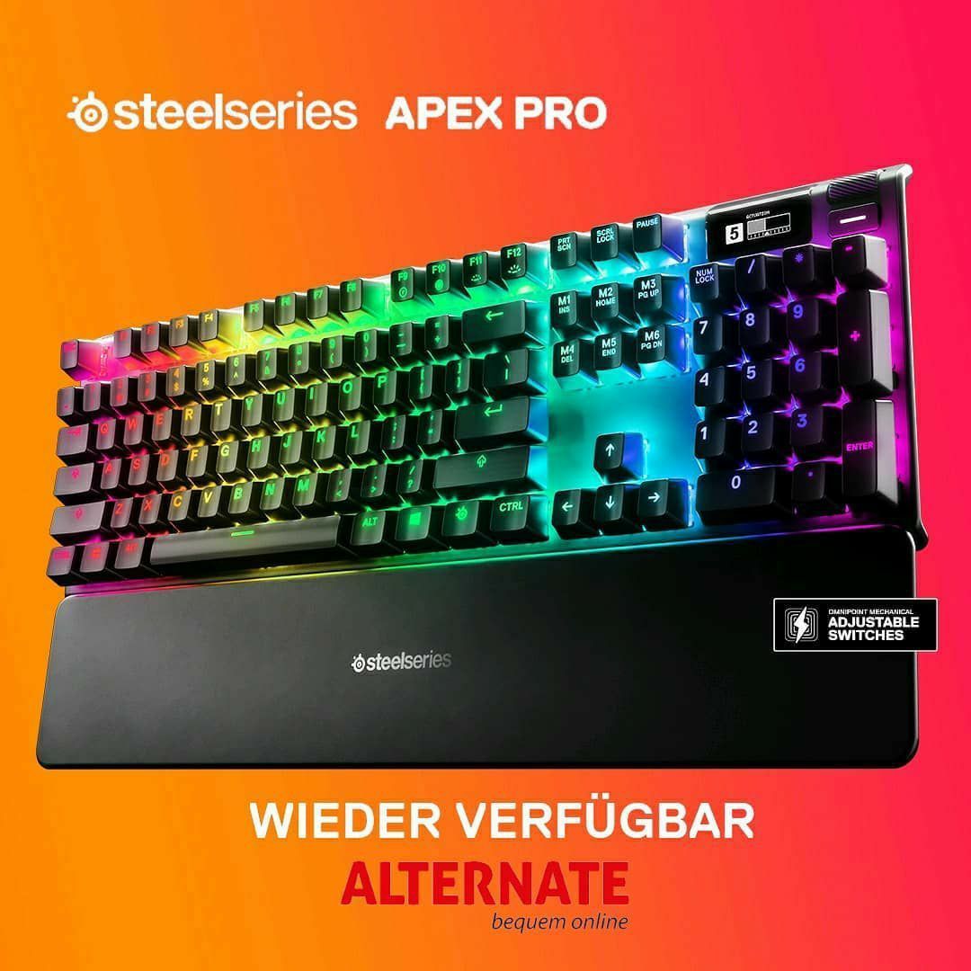 Steelseries APEX PRO/Магнитные Свитчи Механическая Клавиатура наж0,4мм