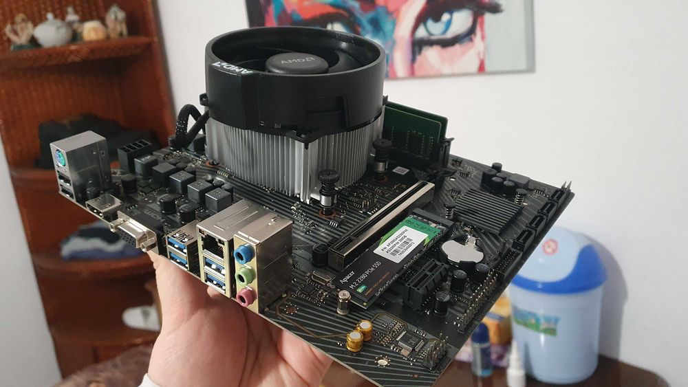 kit NOU a520m + ryzen 5500 + 32gb ddr4 3000 + ssd nvme
