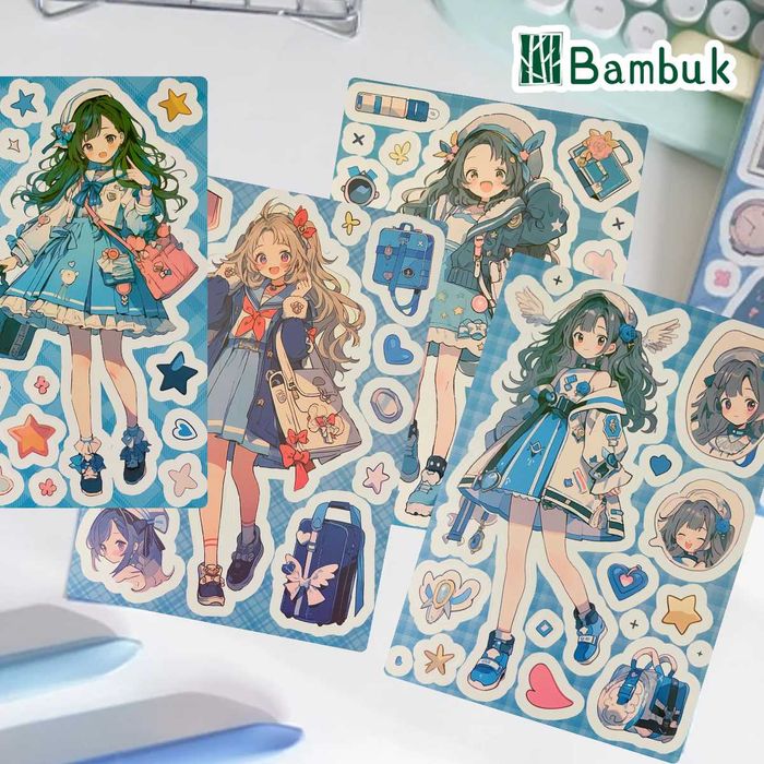 Стикери "Azure" сини