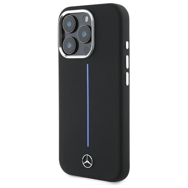Mercedes hardcase silicone blue stripe magsafe – iphone 16 pro (6.3")