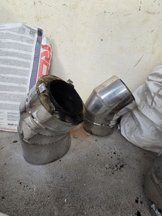 Двоен димоотвод, Инокс Ф130-180 1м.