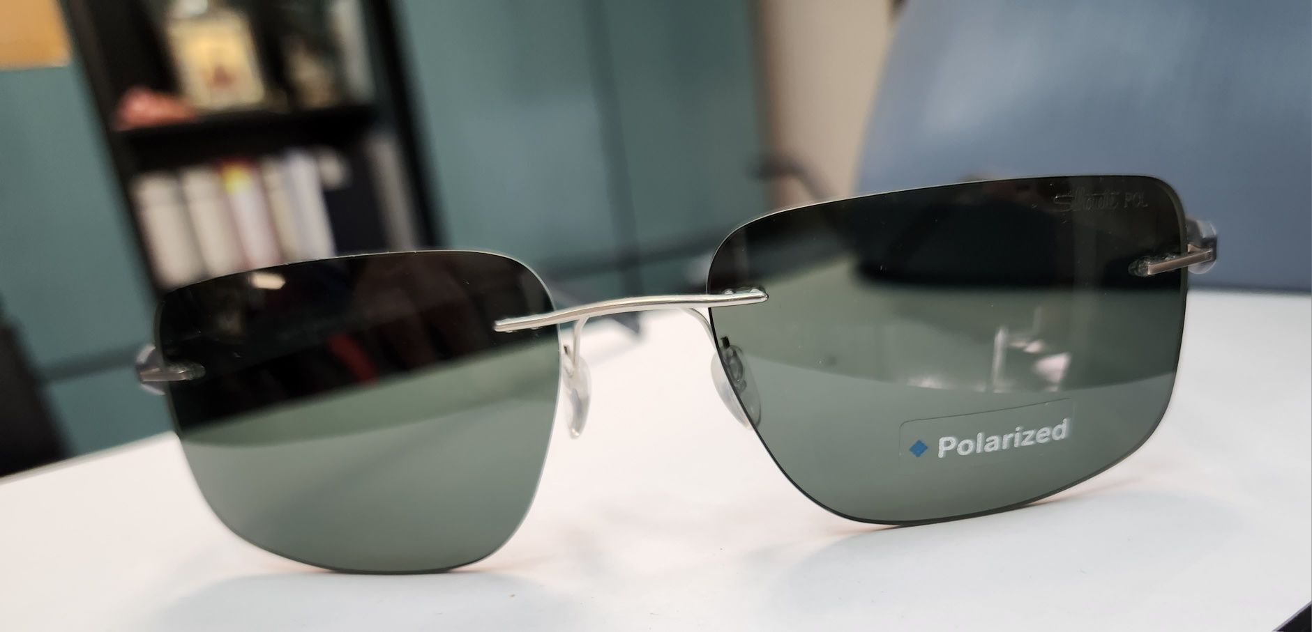 Слънчеви очила Silhouette титан-карбон хром зелени