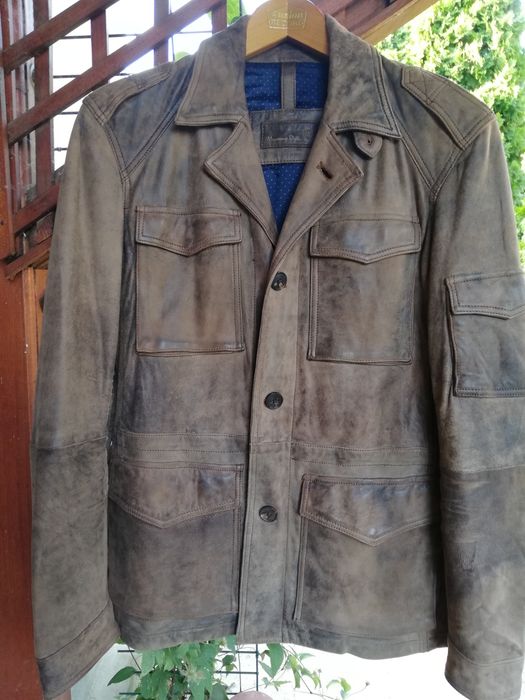 Geaca Massimo Dutti S piele bărbati