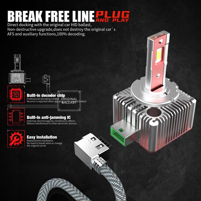 D1S, D3S, D5S, D8S LED Gotek - 35w / 13.000 lumeni/ 6000k