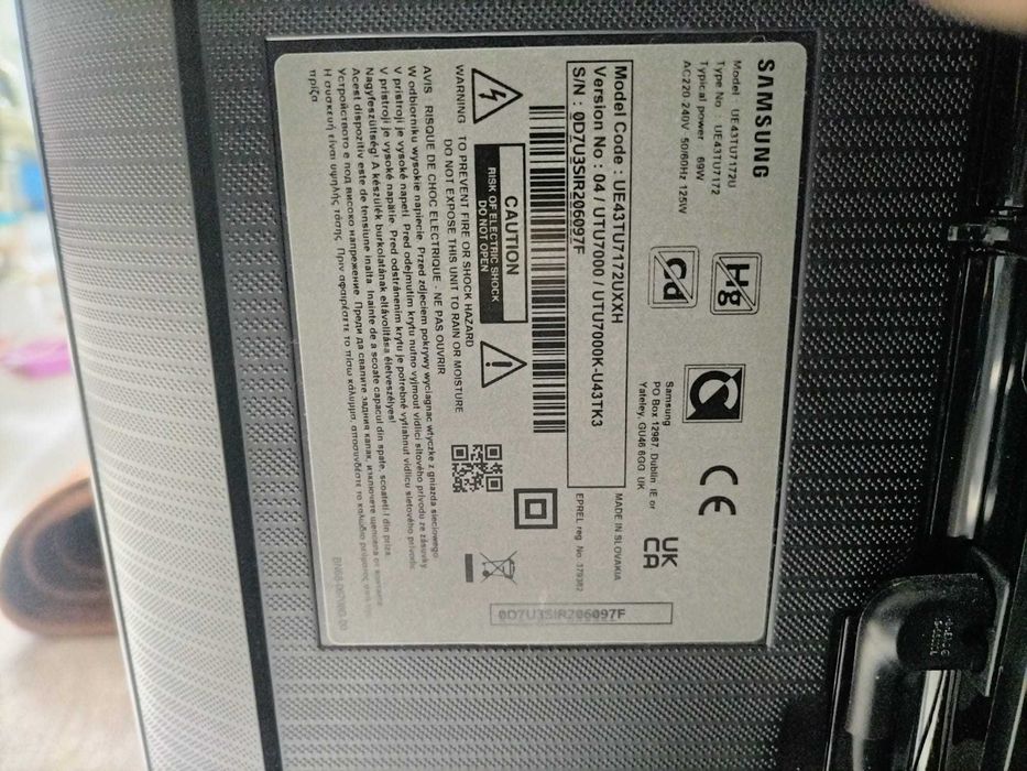 Televizor SAMSUNG Ecran Spart Pentru Piese model UE43TU7172UXXH