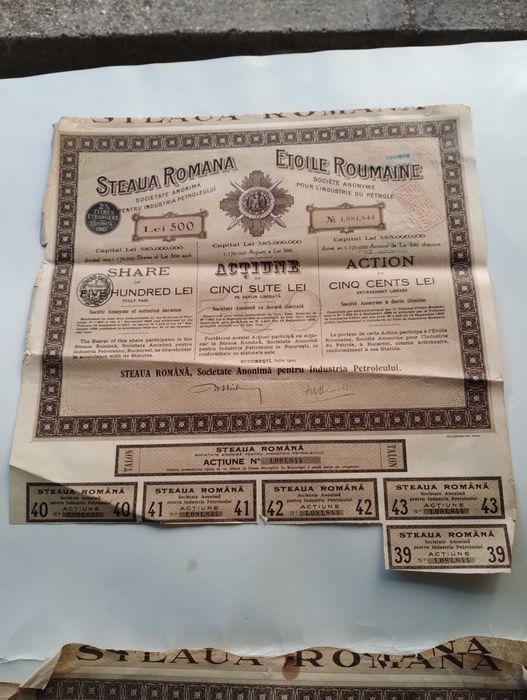 actiuni bancare vechi si documente vechi