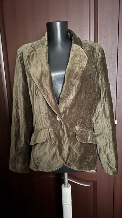 Sacou de catifea khaki ( stil zara )