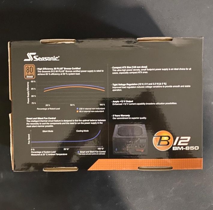 Sursa seasonic semi modulara 850W, 80+ Bronz