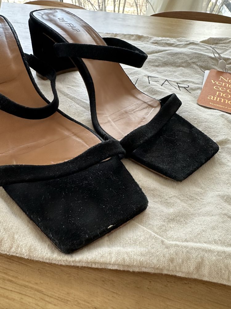 By Far Tanya suede mules