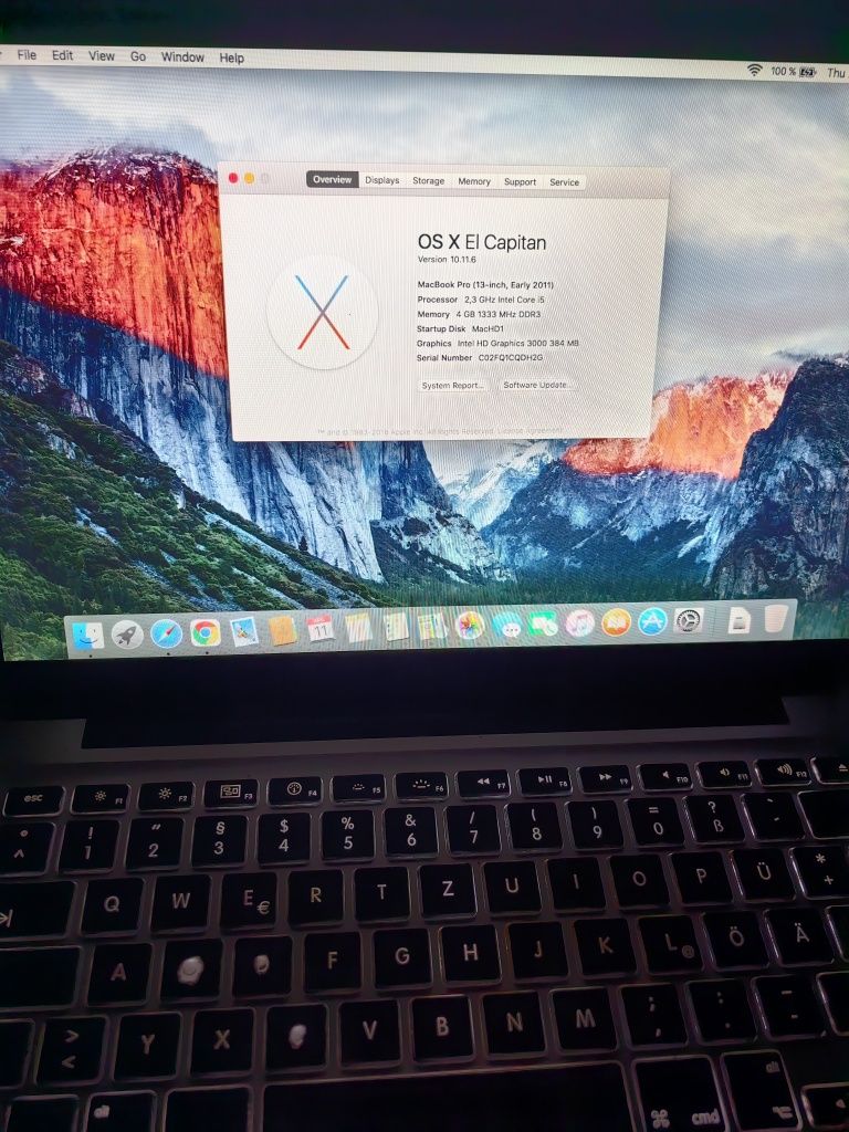 Macbook pro a1278 early 2011 i5