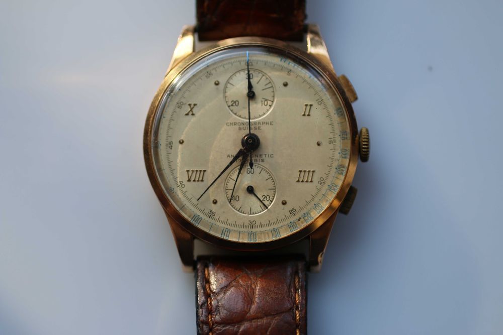 vand schimbChrographe Suisse aur rose 18k