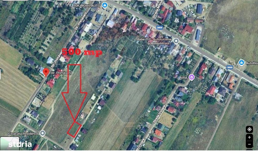 Teren 500mp racordat la apa si curent electric in Campineanca