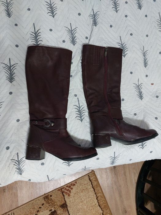 Сапоги женские, кожаные