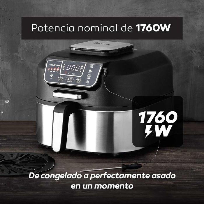 Бездимен грил MasterPro, Фритюрник с горещ въздух Air Fryer,5.6л 1760W
